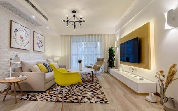 白樺林居126平米三居室現(xiàn)代簡約風格設計方案效果圖參考