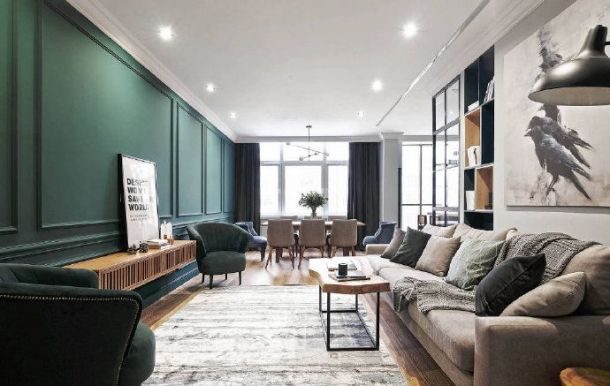 長安花園90平米輕奢風(fēng)格裝修設(shè)計效果圖