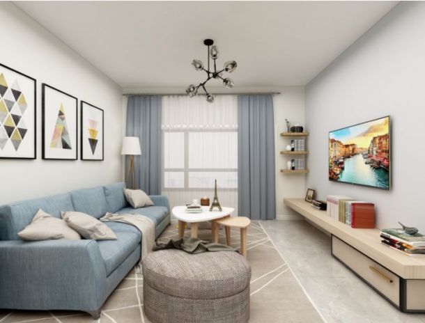 太奧廣場107平米三居室北歐風(fēng)格設(shè)計方案效果圖參考