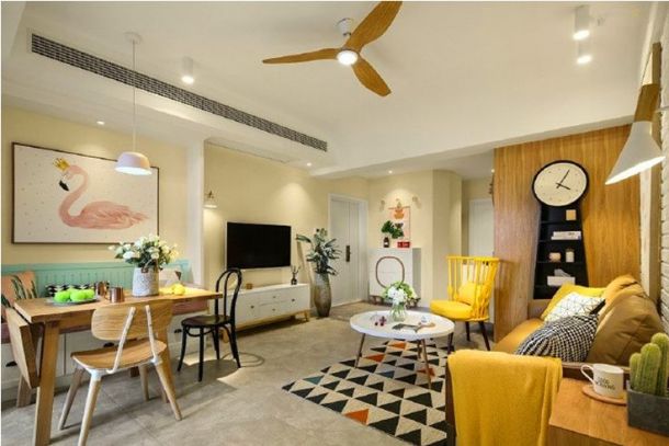 中冶一曲江山123平米三居室現(xiàn)代簡(jiǎn)約風(fēng)格設(shè)計(jì)方案效果圖參考