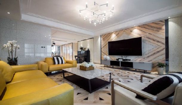 天朗大興郡120平米現(xiàn)代風格裝修設(shè)計效果圖