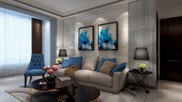 麟鳳尊匯108.5平米三居室現(xiàn)代簡約風(fēng)格設(shè)計方案效果圖參考