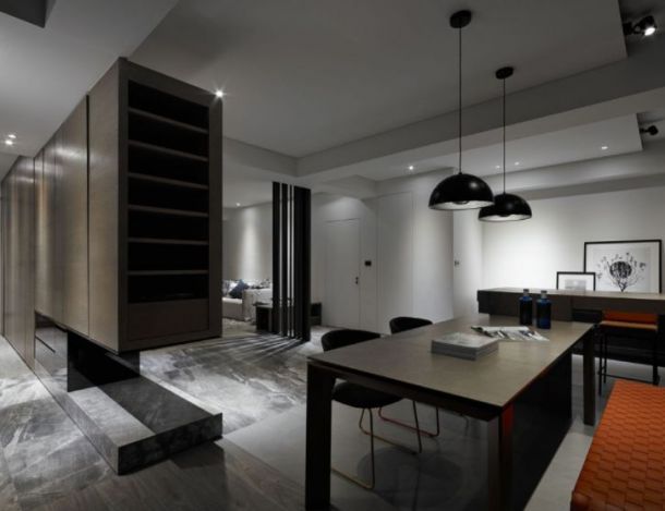 曲江紫金城100平米兩居室現(xiàn)代簡約風(fēng)格設(shè)計方案效果圖參考