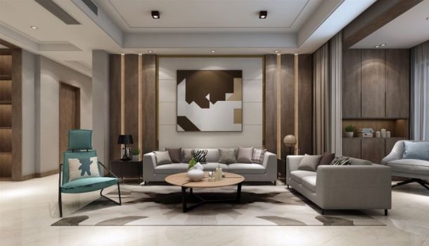 丹軒梓園180平米四居室現(xiàn)代簡約風格設計方案效果圖參考