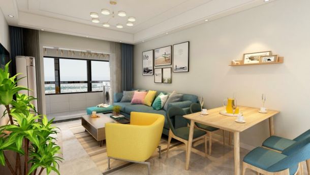 金輝世界城75平米兩居室現(xiàn)代簡約風(fēng)格設(shè)計方案效果圖參考