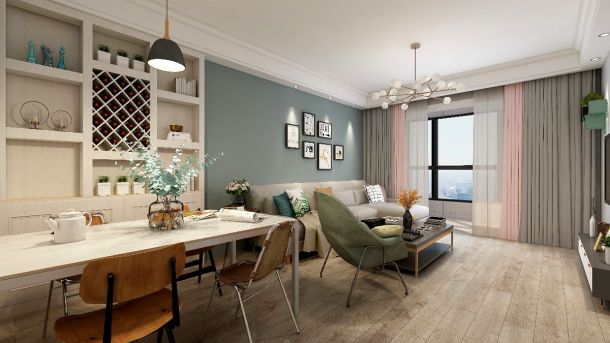 陽光臺365 83平米兩居室現(xiàn)代簡約風(fēng)格設(shè)計方案效果圖參考