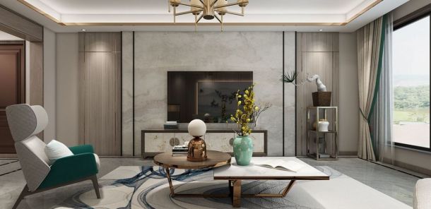 群賢道九號(hào)145平米三居室現(xiàn)代輕奢風(fēng)格設(shè)計(jì)方案效果圖參考