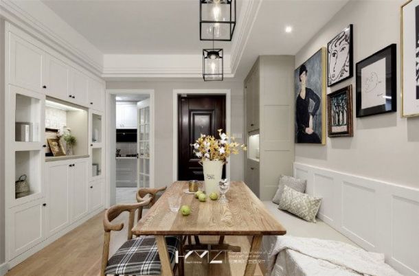 長安花園96平米美式風格裝修設計效果圖