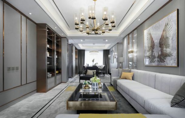 御錦城126平米三居室現(xiàn)代簡約風格設計方案效果圖參考