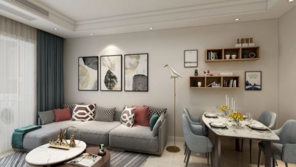 金輝世界城96平米三居室現(xiàn)代簡約風(fēng)格設(shè)計(jì)方案效果圖參考