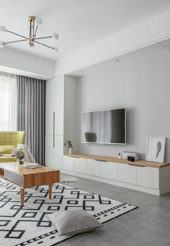 萬景荔知灣115平米北歐風格裝修設計效果圖