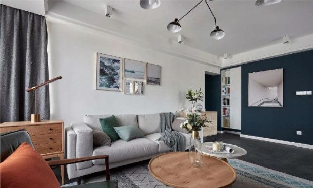 中貿(mào)廣場115平米北歐風格裝修設計效果圖