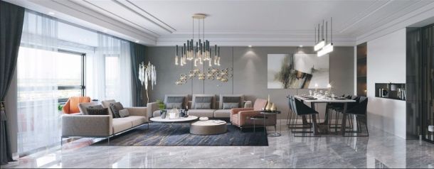 電信十所140平米三居室現(xiàn)代簡約風格設計方案效果圖參考