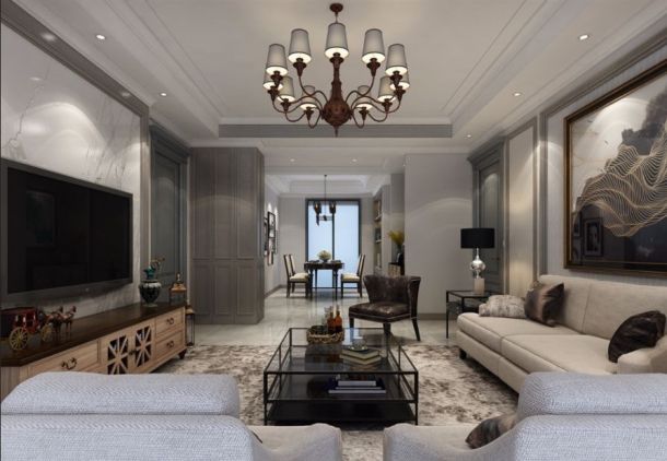 恒天國際140平米三居室現(xiàn)代簡約風(fēng)格設(shè)計方案效果圖參考