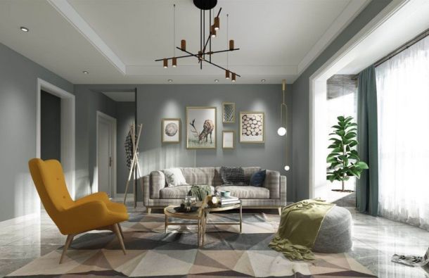 曲江香都160平米三居室現(xiàn)代簡約風格設計方案效果圖參考