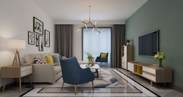 玫瑰公館130平米三居室現(xiàn)代簡(jiǎn)約風(fēng)格設(shè)計(jì)效果圖