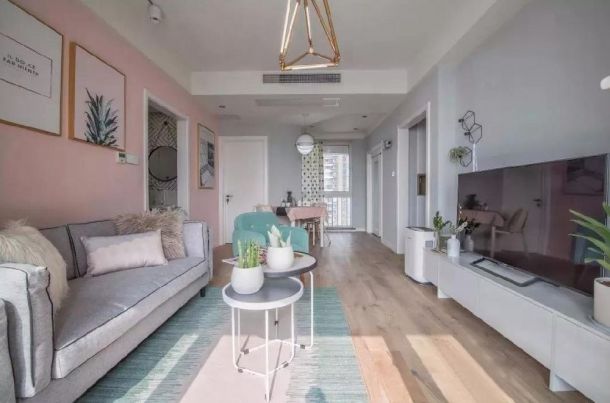 金葉緹香山100平米三居室現(xiàn)代簡約風(fēng)格設(shè)計(jì)方案效果圖參考