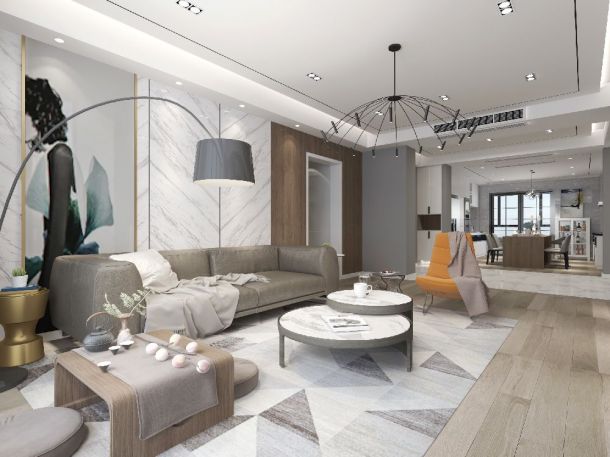 群賢道九號180平米四居室現(xiàn)代簡約風(fēng)格設(shè)計(jì)方案效果圖參考