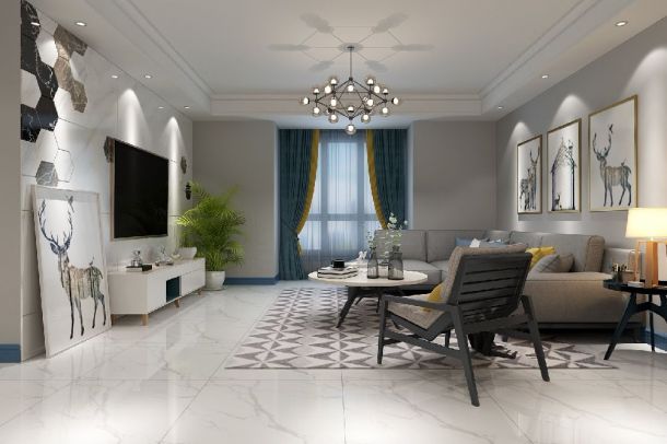 萊安逸琿110平米三居室現(xiàn)代簡(jiǎn)約風(fēng)格設(shè)計(jì)方案效果圖參考