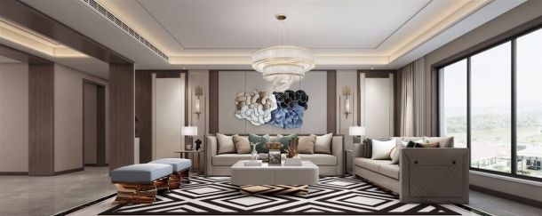 曲江龍邸182平米四居室現(xiàn)代簡約風(fēng)格設(shè)計(jì)方案效果圖參考