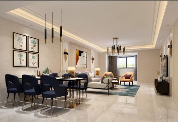 首創(chuàng)國際城140平米三居室現(xiàn)代簡約風(fēng)格設(shè)計(jì)方案效果圖參考