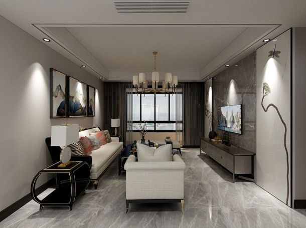 萬(wàn)熙天地100平米三居室現(xiàn)代簡(jiǎn)約風(fēng)格設(shè)計(jì)方案效果圖參考