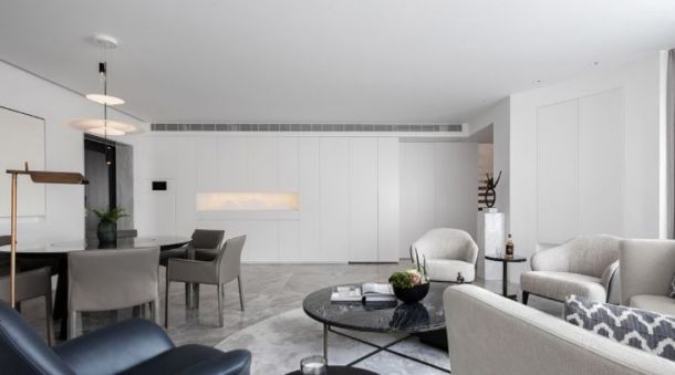 龍湖花千樹130平米三居室現(xiàn)代簡(jiǎn)約風(fēng)格設(shè)計(jì)方案效果圖參考