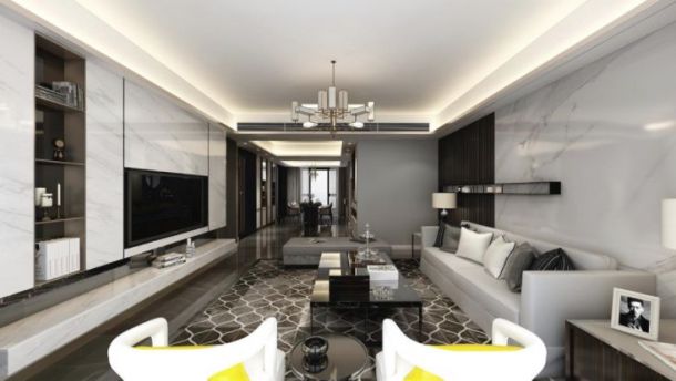 曲江千林郡166平米三居室現(xiàn)代簡約設(shè)計(jì)方案效果圖參考