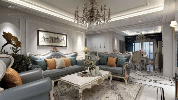 華遠楓悅143四室兩廳大歐式風(fēng)格裝修效果圖參考