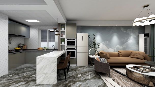 大唐府邸101平米三居室現(xiàn)代簡(jiǎn)約風(fēng)格設(shè)計(jì)方案效果圖參考