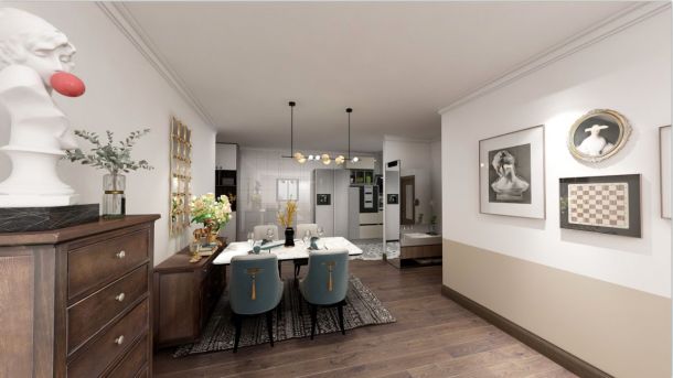 曲江觀邸90平米兩居室現(xiàn)代簡約風(fēng)格設(shè)計方案效果圖參考