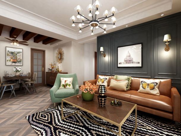 御錦城109平米三居室現(xiàn)代簡(jiǎn)約風(fēng)格設(shè)計(jì)方案效果圖參考