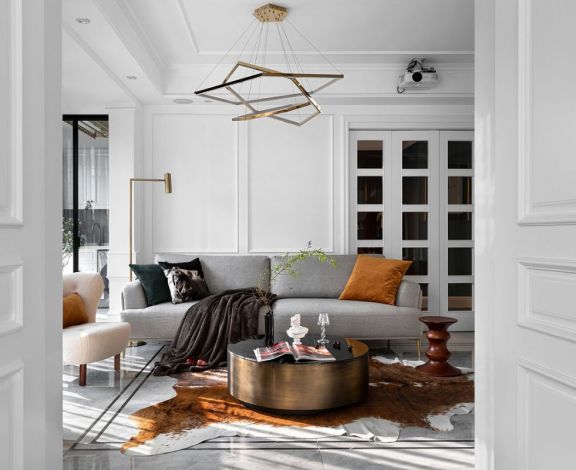 大華曲江公園世家150平三居室美式風格設計方案效果圖參考