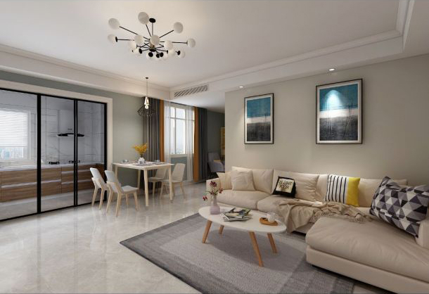 興慶御園110平米三居室現(xiàn)代簡(jiǎn)約風(fēng)格設(shè)計(jì)方案效果圖參考