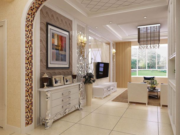 天朗藍(lán)湖樹145平三居室簡歐風(fēng)格方案