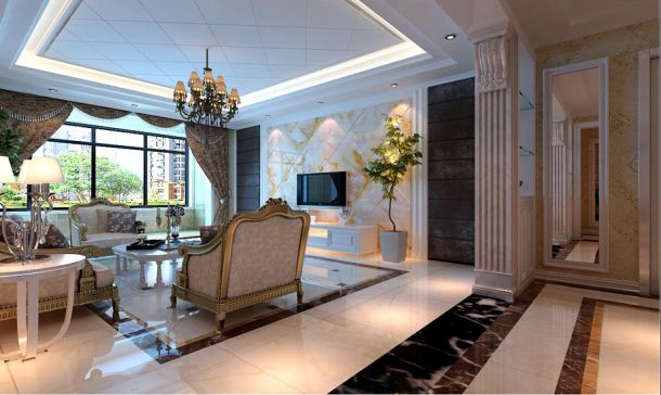 風景御園150平米歐式風格設(shè)計方案