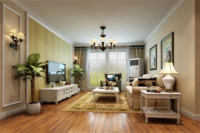 綠地城90平米美式風(fēng)格設(shè)計(jì)方案