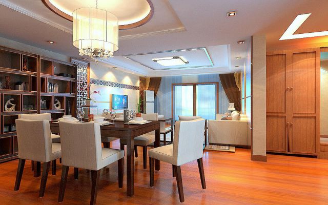 高科尚郡106平米中式設(shè)計方案