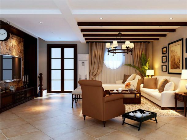 文景小區(qū)125平美式風(fēng)格設(shè)計(jì)方案