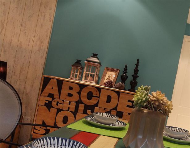 西安印象小區(qū)95.54平米美式設計方案