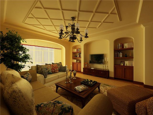 和眾曲江城悅126平美式鄉(xiāng)村風(fēng)格設(shè)計方案