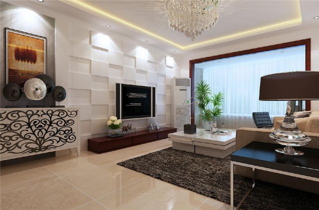 天賜頤府130平米美式設(shè)計(jì)方案