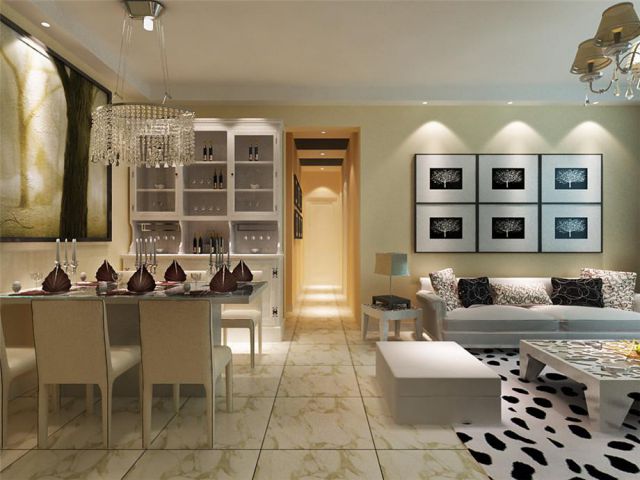 西開(kāi)小區(qū)105平米現(xiàn)代簡(jiǎn)約設(shè)計(jì)方案