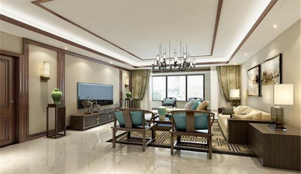 海倫國際140平新中式風(fēng)格設(shè)計方案