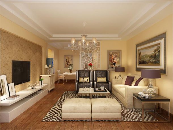 朱雀佳苑100平簡歐風(fēng)格設(shè)計(jì)方案