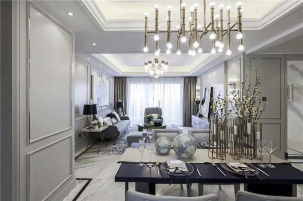 開元壹號130平歐式風格設計方案
