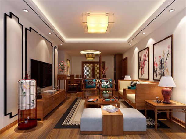 銘城國際社區(qū)85平新中式風(fēng)格設(shè)計方案