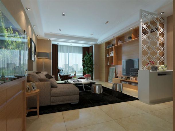 首創(chuàng)國際城120平簡約風格設計方案