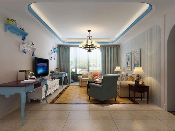 首創(chuàng)國(guó)際135平地中海風(fēng)格設(shè)計(jì)方案