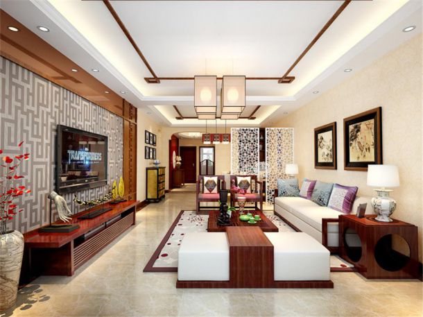 金地湖城大境110平新中式風(fēng)格設(shè)計方案